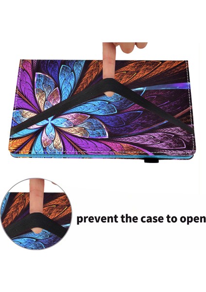 iPad Pro 11 Inç (2022 2021 2020 2018) AIR 11 (2024) RENKLI Çiçek Kart Yuvalı Tablet Kılıfı (Yurt Dışından)