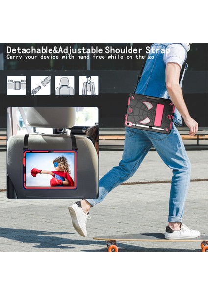 iPad 10.9 (2022) Koruyucu Düşme Önleyici Örümcek Pc Silikon Standı Kayış Tablet Kılıfı (Yurt Dışından) fırsatları