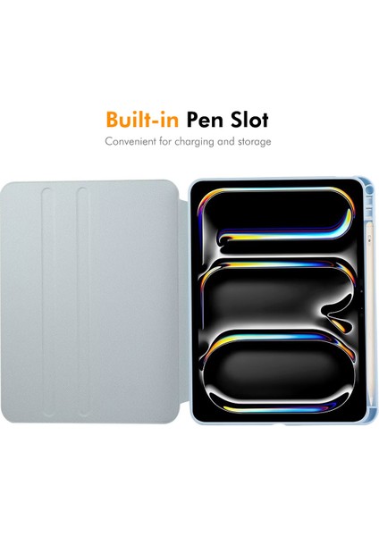 iPad Pro 11 (2024) Stand Akrilik Pu Otomatik Uyandırma uyku Tablet Kılıfı (Yurt Dışından)
