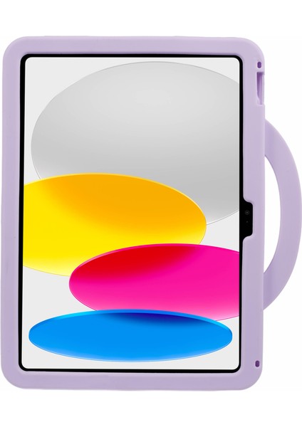 iPad 10.9 (2022) Silikon At Kalesi Desen Standı Kayışlı Tablet Kılıfı (Yurt Dışından)