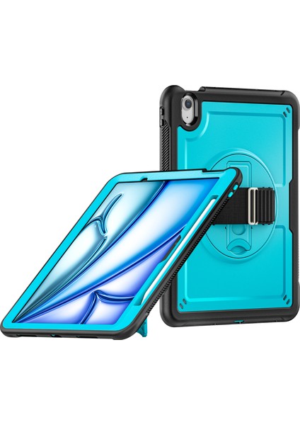 iPad Air 11 (2024) Stand Pc Tpu Kalem Tutucu Omuz Askılı Tablet Kılıfı (Yurt Dışından)
