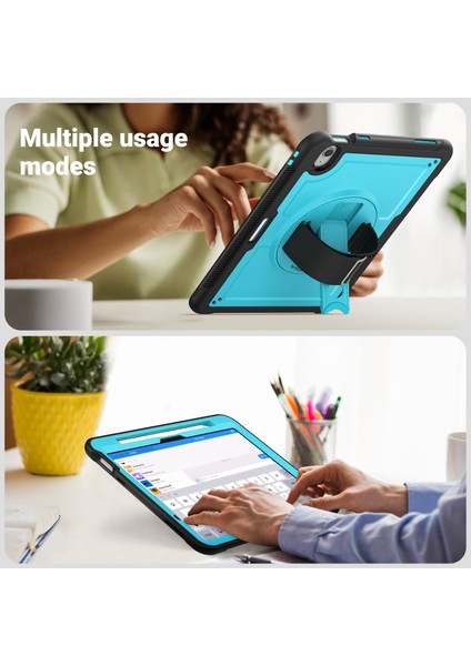 iPad Air 11 (2024) Stand Pc Tpu Kalem Tutucu Omuz Askılı Tablet Kılıfı (Yurt Dışından)