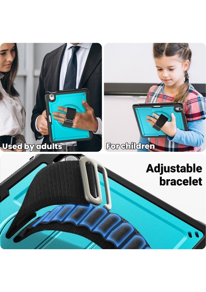 iPad Air 11 (2024) Stand Pc Tpu Kalem Tutucu Omuz Askılı Tablet Kılıfı (Yurt Dışından)