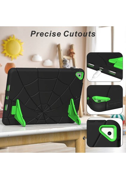 iPad 10.2 (2019 2020 2021) Örümcek Pc Silikon Koruyucusu stand Tablet Kılıfı (Yurt Dışından)