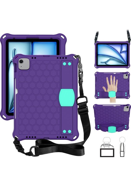 iPad Air 11 (2024) Eva Petek Dokulu El Askısı omuz Askısı Nane i Tablet Kılıfı (Yurt Dışından)