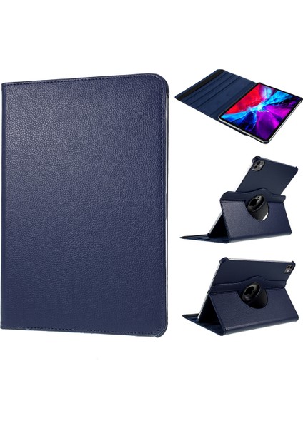iPad Pro 13 (2024) Pu Deri 360 Derece Dönen Stand Tablet Kılıfı (Yurt Dışından)