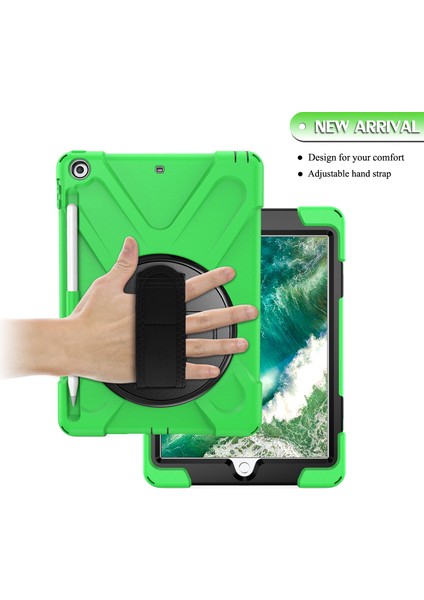 iPad 9 7 Inç (2018 2017) Pc Tpu Birleşik 360 Derece Dönebilen Çubuğu el Kayışı ve Omuz Askısı Tablet Kılıfı (Yurt Dışından) fırsatları