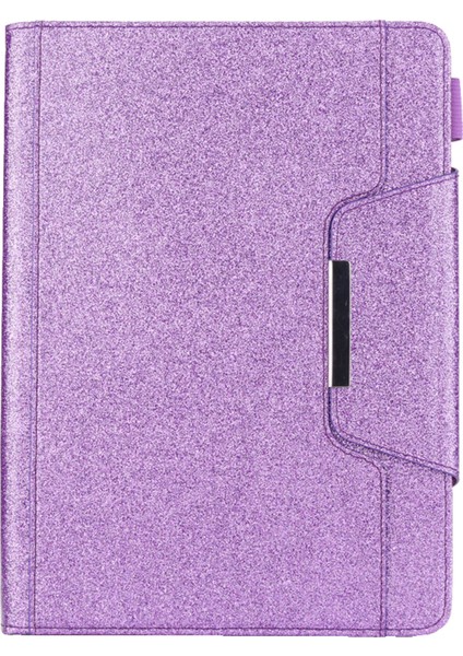 Metal Toka Flaş Tozu Cüzdan Standı Deri Stand iPad 10.2 (2019 2020 2021) Tablet Kılıfı (Yurt Dışından) fiyatları