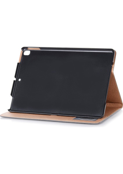 Retro Kitap Desenli Cüzdan Deri iPad 10.2 (2021 2020 2019) PRO 10.5 (2017) GRI Tablet Kılıfı (Yurt Dışından) fırsatları