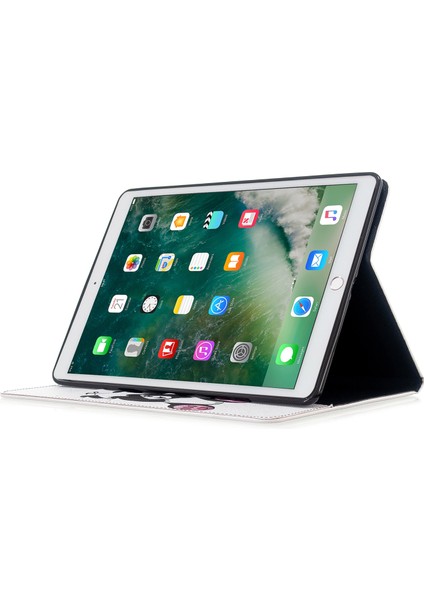 Desen Baskı Cüzdan Standı Deri iPad 10.2 (2019 2020 2021) SHY Panda Tablet Kılıfı (Yurt Dışından)