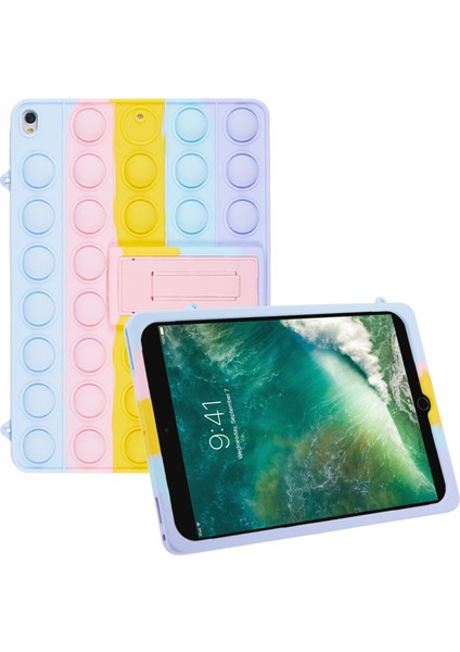 iPad 10.2 (2019 2020 2021) Standı Silikon Itme Pop Fidget Oyuncak Tablet Kılıfı (Yurt Dışından)