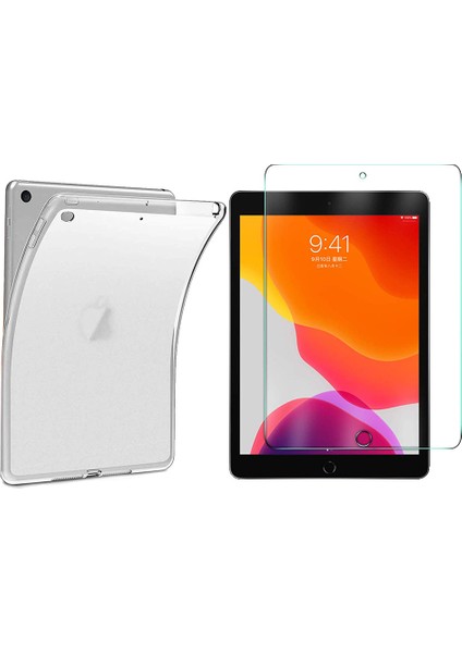 Yumuşak Tpu Esnek iPad 10.2 Temperli Cam Ekran Koruyucu (2021 2020 2019) Tablet Kılıfı (Yurt Dışından)