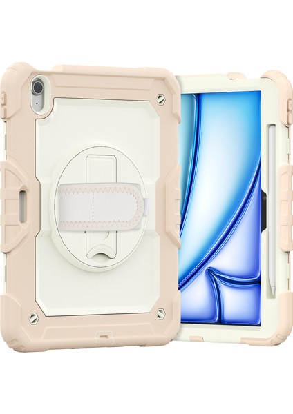 iPad Air 11 (2024) Pc Silikon Standı Ekran Koruyuculu Bej Tablet Kılıfı (Yurt Dışından) modelleri