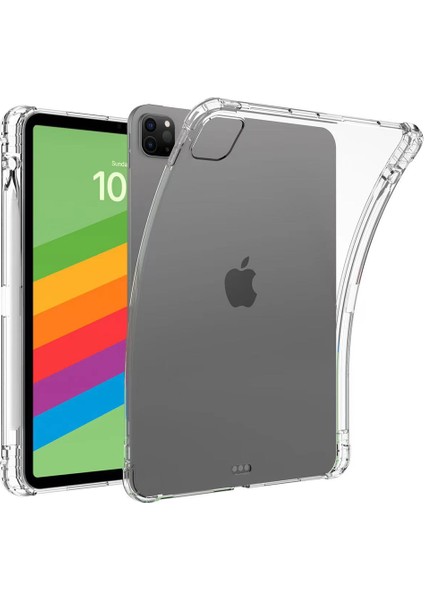 iPad Pro 11 (2024) Kalem Tutuculu Esnek Tpu Arka Tablet Kılıfı (Yurt Dışından)