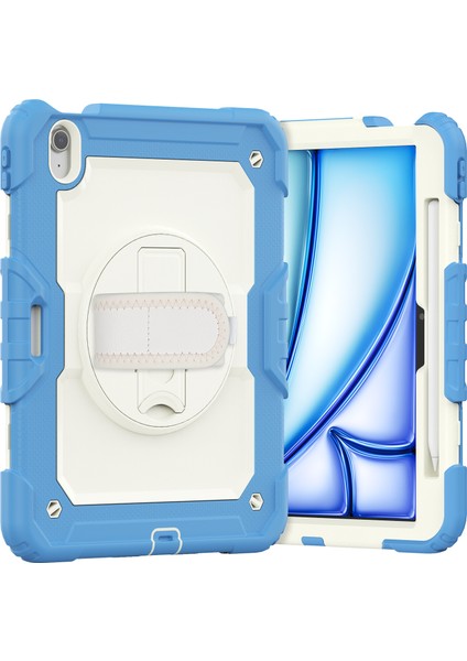 iPad Air 11 (2024) Pc Silikon Stand Ekran Koruyuculu Bej Tablet Kılıfı (Yurt Dışından) modelleri