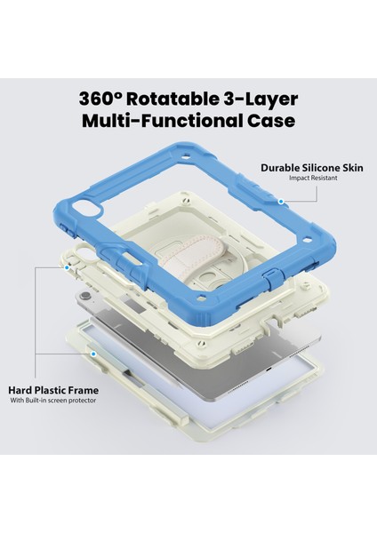 iPad Air 11 (2024) Pc Silikon Stand Ekran Koruyuculu Bej Tablet Kılıfı (Yurt Dışından) fırsatları