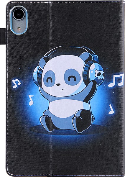 iPad Mini (2021) Otomatik Uyandırma uyku Özellikli Ince Katlanır Stand Çapraz Doku Desenli Pu Deri Koruyucu Panda Müzik Dinleme Tablet Kılıfı (Yurt Dışından) modelleri