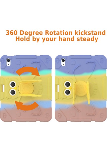 iPad 10.9 (2022) Degrade Silikon Dönen Pc Standı Kaymaz Degrade Tablet Kılıfı (Yurt Dışından) indirimleri