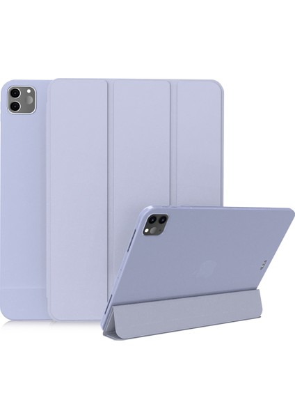 iPad Pro 11 (2022 2021 2020) Üç Katlı Stand Koruyucu Akıllı Uyandırma uyku Tpu Deri Tablet Kılıfı (Yurt Dışından)