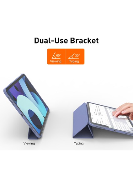 iPad Pro 11 (2022 2021 2020) Üç Katlı Stand Koruyucu Akıllı Uyandırma uyku Tpu Deri Tablet Kılıfı (Yurt Dışından)
