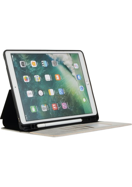 iPad 10.2 (2019 2020 2021) Koruyucu Otomatik Uyandırma uyku Deri Cüzdan Standı Kalem Yuvası ile Tablet Kılıfı (Yurt Dışından)