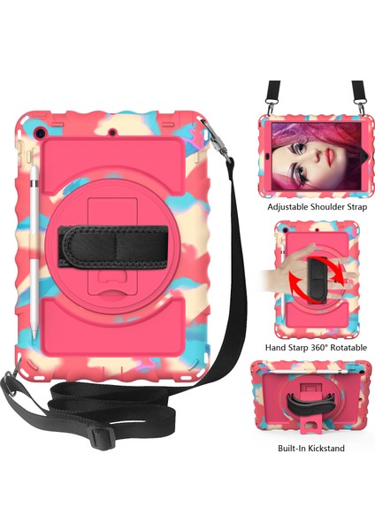 iPad 10.2 (2019 2020 2021) Düşmeyi Önleyici Silikon Pc Standı Omuz Askılı Tablet Kılıfı (Yurt Dışından) fiyatları