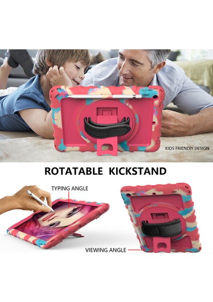 iPad 10.2 (2019 2020 2021) Düşmeyi Önleyici Silikon Pc Standı Omuz Askılı Tablet Kılıfı (Yurt Dışından) indirimleri