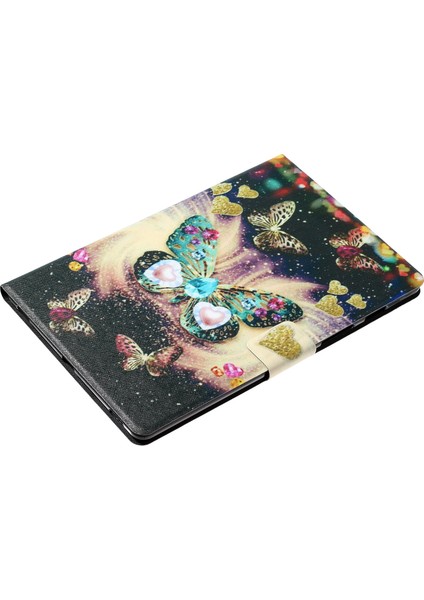 Desen Baskı Kartı Yuvası iPad 10.2 (2019 2020 2021) Flip Deri Ler Tablet Kılıfı (Yurt Dışından)