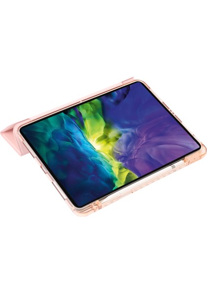iPad Air 11 (2024) Deri Üç Katlı Stand Tablet Kılıfı (Yurt Dışından)