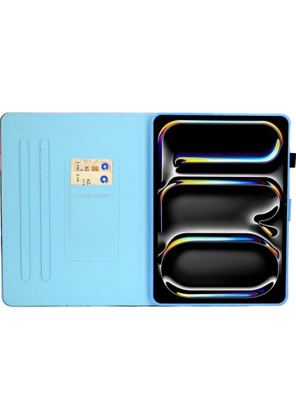 iPad Pro 11 (2024) Pu Deri Tpu Koruyucu Desen Baskı Tam Koruma yüzü Tablet Kılıfı (Yurt Dışından) modelleri