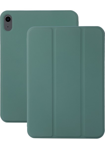 iPad Air 11 (2024) Üç Katlı Stand Deri Manyetik Otomatik Uyandırma uyku Gece Yarısı Tablet Kılıfı (Yurt Dışından)