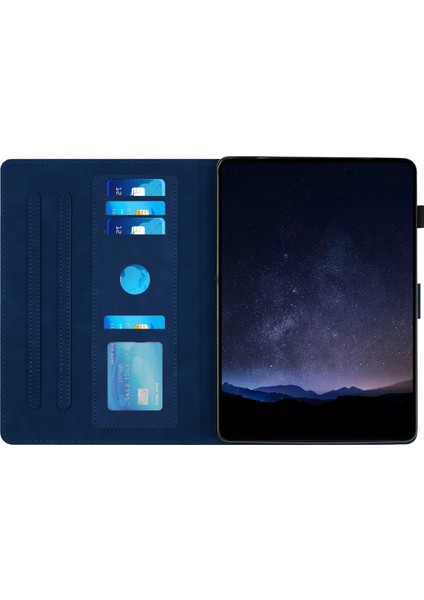 iPad 10.2 (2019 2020 2021) Petek Baskılı Deri Kart Yuvalı Tablet Kılıfı (Yurt Dışından)