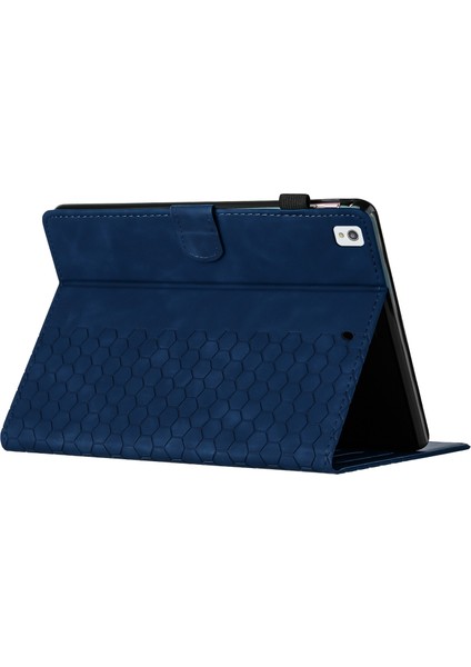 iPad 10.2 (2019 2020 2021) Petek Baskılı Deri Kart Yuvalı Tablet Kılıfı (Yurt Dışından)
