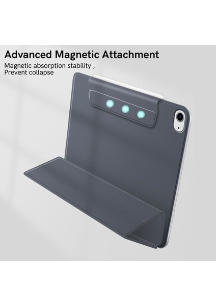 iPad Pro 11 Pu Deri Üç Katlı Stand Manyetik Kömür Tablet Kılıfı (Yurt Dışından) modelleri
