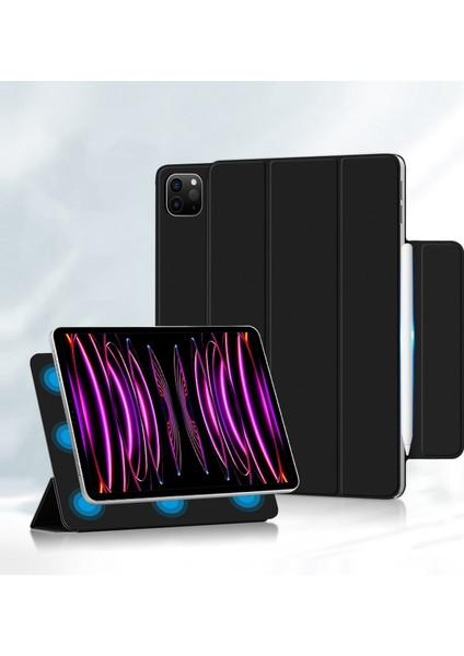 iPad Pro 12.9 Pu Deri Manyetik Kapatma Üç Katlı Stand Çevirme Koruyucu Tablet Kılıfı (Yurt Dışından) fiyatları