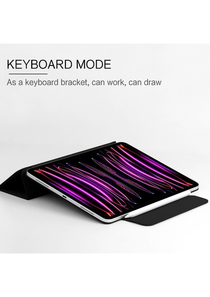 iPad Pro 12.9 Pu Deri Manyetik Kapatma Üç Katlı Stand Çevirme Koruyucu Tablet Kılıfı (Yurt Dışından) modelleri