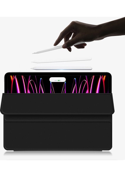 iPad Pro 12.9 Pu Deri Manyetik Kapatma Üç Katlı Stand Çevirme Koruyucu Tablet Kılıfı (Yurt Dışından) fırsatları