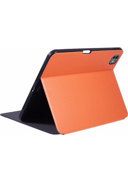 iPad Pro 13 (2024) Pu Deri Tpu Destekli Standlı Turuncu Tablet Kılıfı (Yurt Dışından)