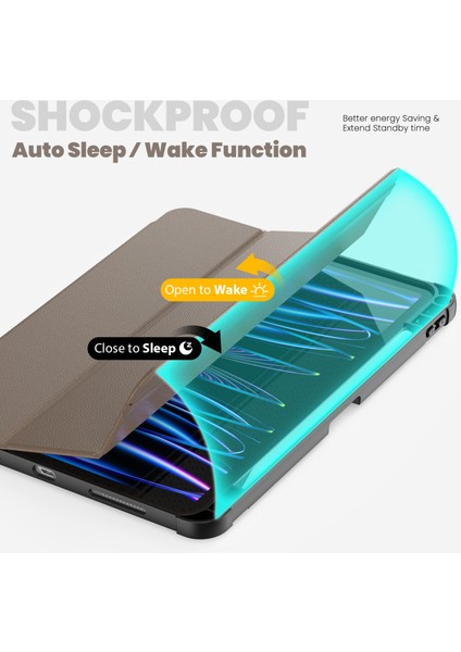 iPad Pro 11 Inç (2018 2022 2021 2020) AIR (2020 2022) Kalem Yuvalı Deri Tablet Kılıfı (Yurt Dışından)