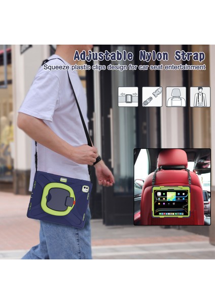 iPad Pro 13 (2024) Omuz Askılı Tpu Pc Silikon Stand Lacivert Tablet Kılıfı (Yurt Dışından) modelleri