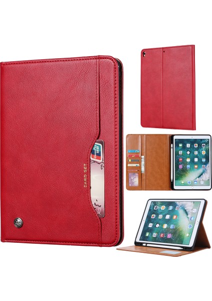 Otomatik Emilmiş Pu Deri Cüzdan Standı iPad 10.2 Kalem Yuvalı (2019 2020 2021) Tablet Kılıfı (Yurt Dışından)