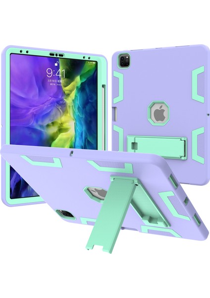 iPad Pro 12.9 (2022 2021 2020 2018) Silikon Pc Standı Koruyucu Tablet Kılıfı (Yurt Dışından)