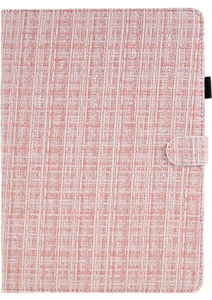 iPad 10.2 Koruyucu (2019 2020 2021) Pu Deri Izgaralar Desenli Standlı Tablet Kılıfı (Yurt Dışından)