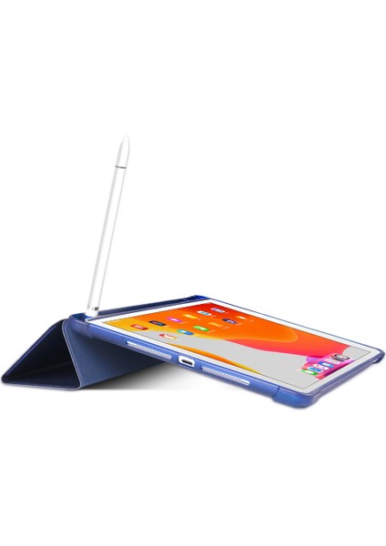 iPad 10.2 (2019 2020 2021) Üç Katlı Stand Akıllı Uyandırma uyku Deri (Apple Pencil Depolama Oluklu) Tablet Kılıfı (Yurt Dışından) modelleri