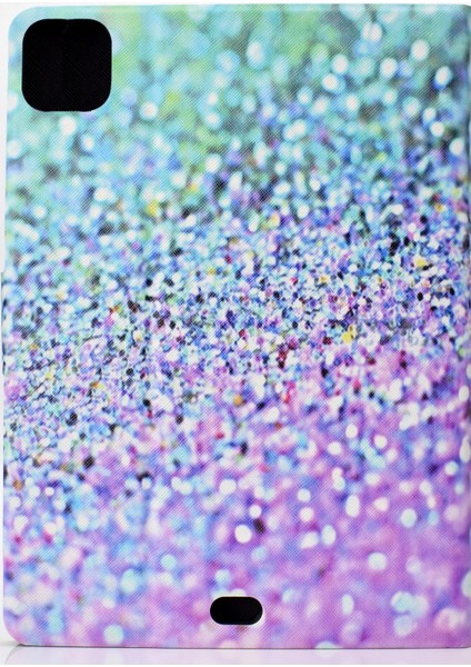 Desenli Baskı Deri Standlı iPad Pro 11 Inç (2021) AIR 11 (2024) GLITTERY Element Tablet Kılıfı (Yurt Dışından)