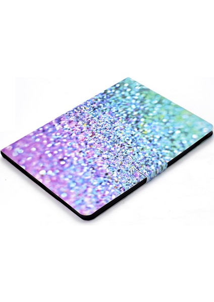 Desenli Baskı Deri Standlı iPad Pro 11 Inç (2021) AIR 11 (2024) GLITTERY Element Tablet Kılıfı (Yurt Dışından)