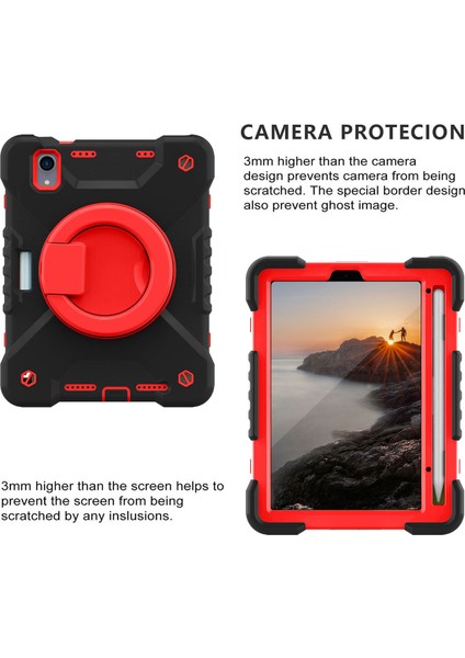 360 Derece Dönen Tekme Standı Çizilmez Düşmez Pc Omuz Askılı Silikon iPad Mini (2021) Tablet Kılıfı (Yurt Dışından) fırsatları