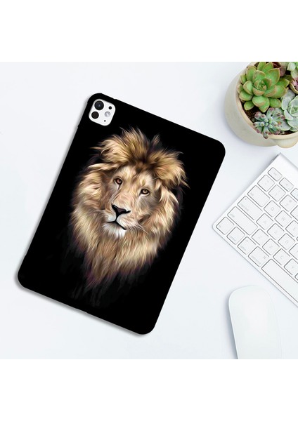 iPad Pro 13 (2024) Tpu Desen Baskı Ince Koruyucu Aslan Tablet Kılıfı (Yurt Dışından) modelleri