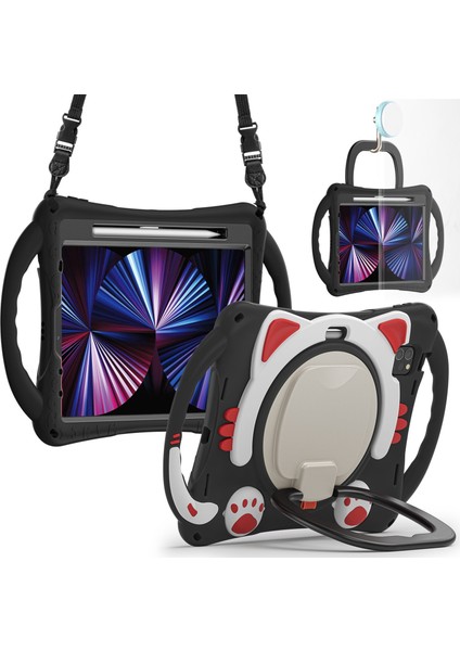 iPad Air 11 (2024) Pc Silikon Omuz Askılı Standı Tablet Kılıfı (Yurt Dışından) fiyatları