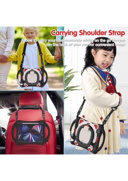 iPad Air 11 (2024) Pc Silikon Omuz Askılı Standı Tablet Kılıfı (Yurt Dışından) fırsatları